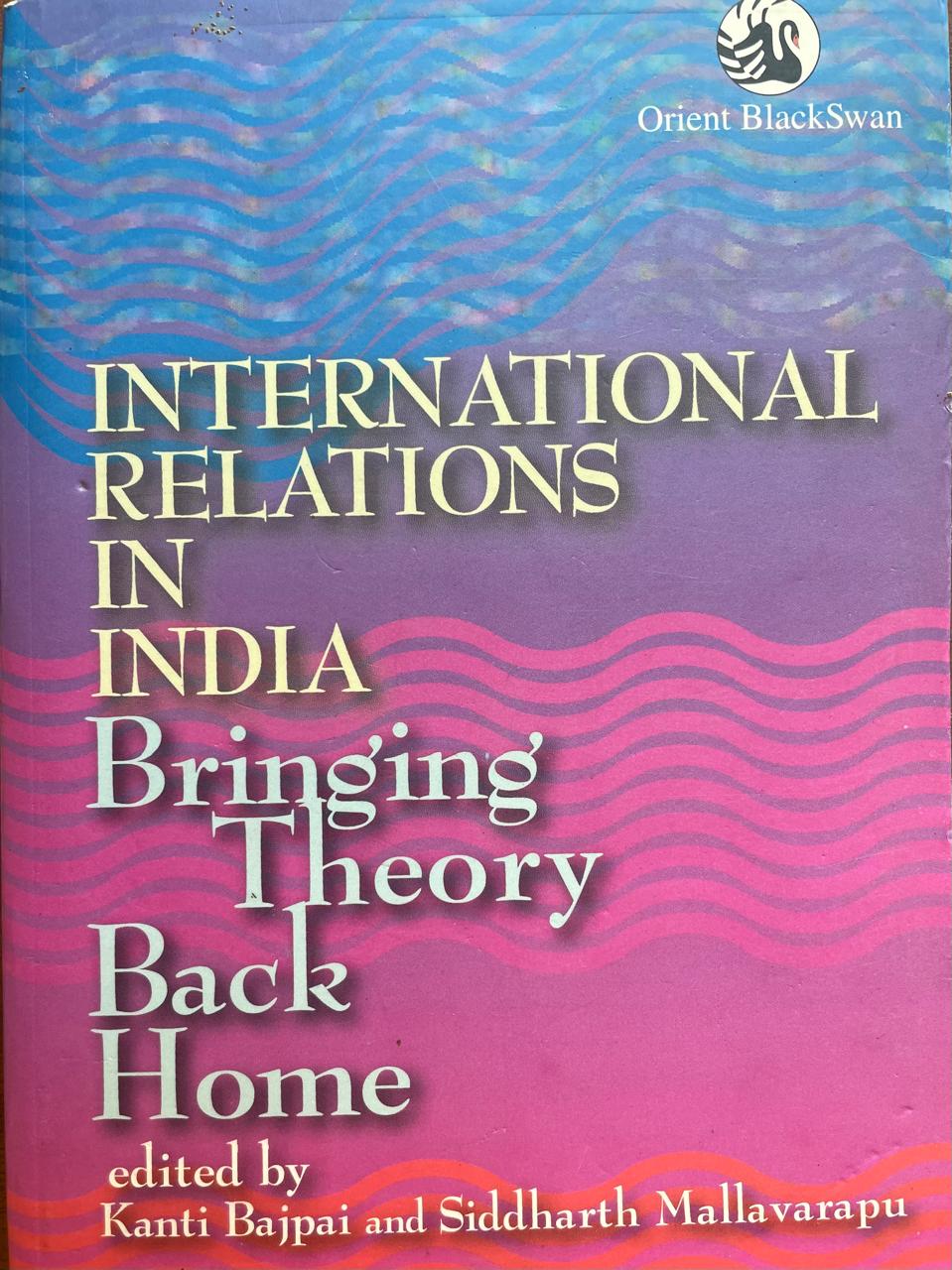 Co-edited book-1 International Relations in India: Bringing Theory Back Home book cover